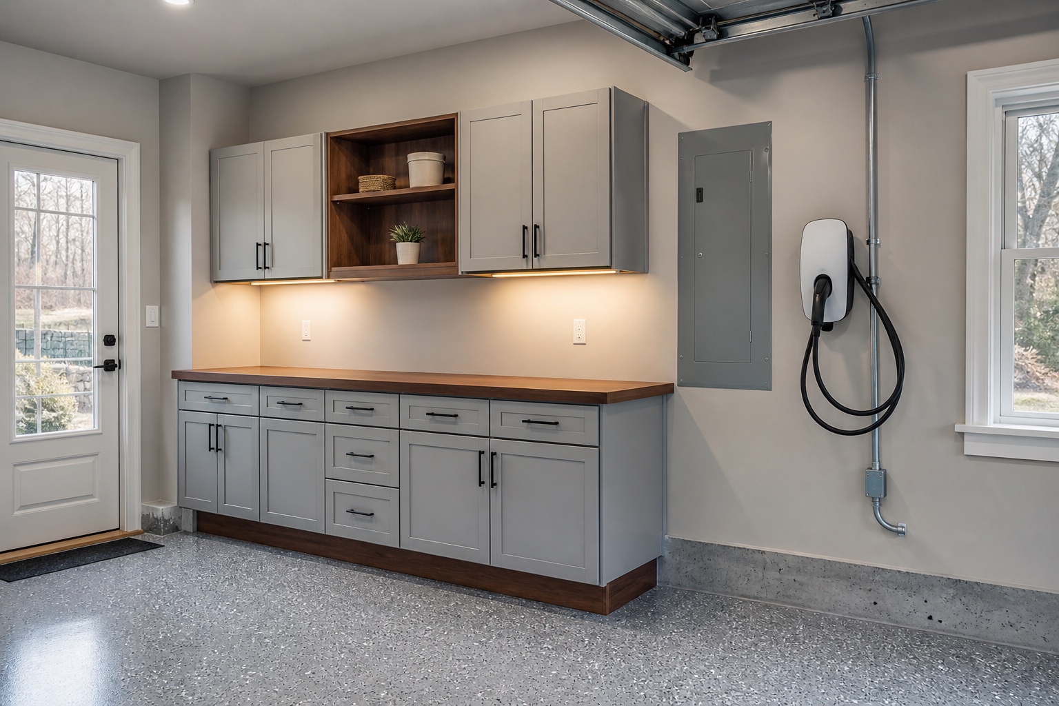 Groomer’s Best Elite Bathing Tub installed in a finished garage pet-wash room