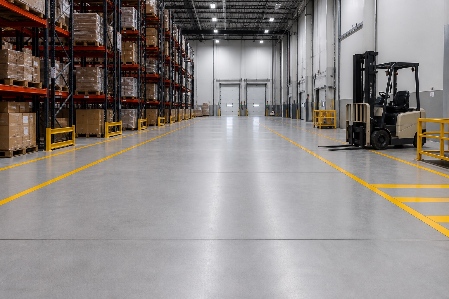 Warehouse traffic floor